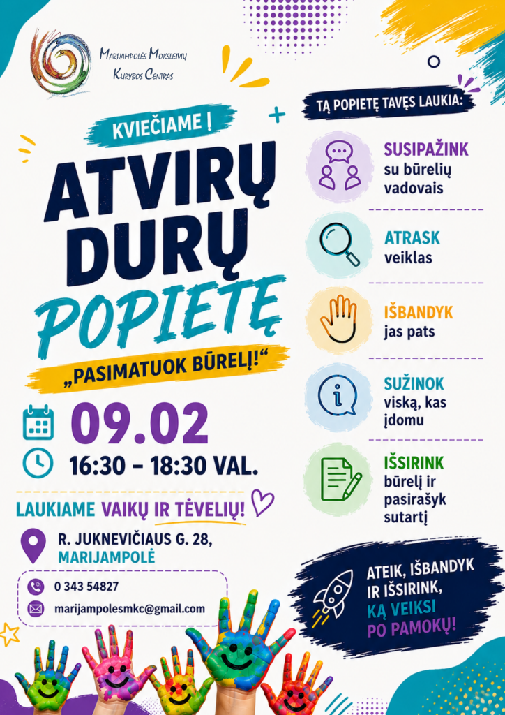 Kviečiame į atvirų durų popietę